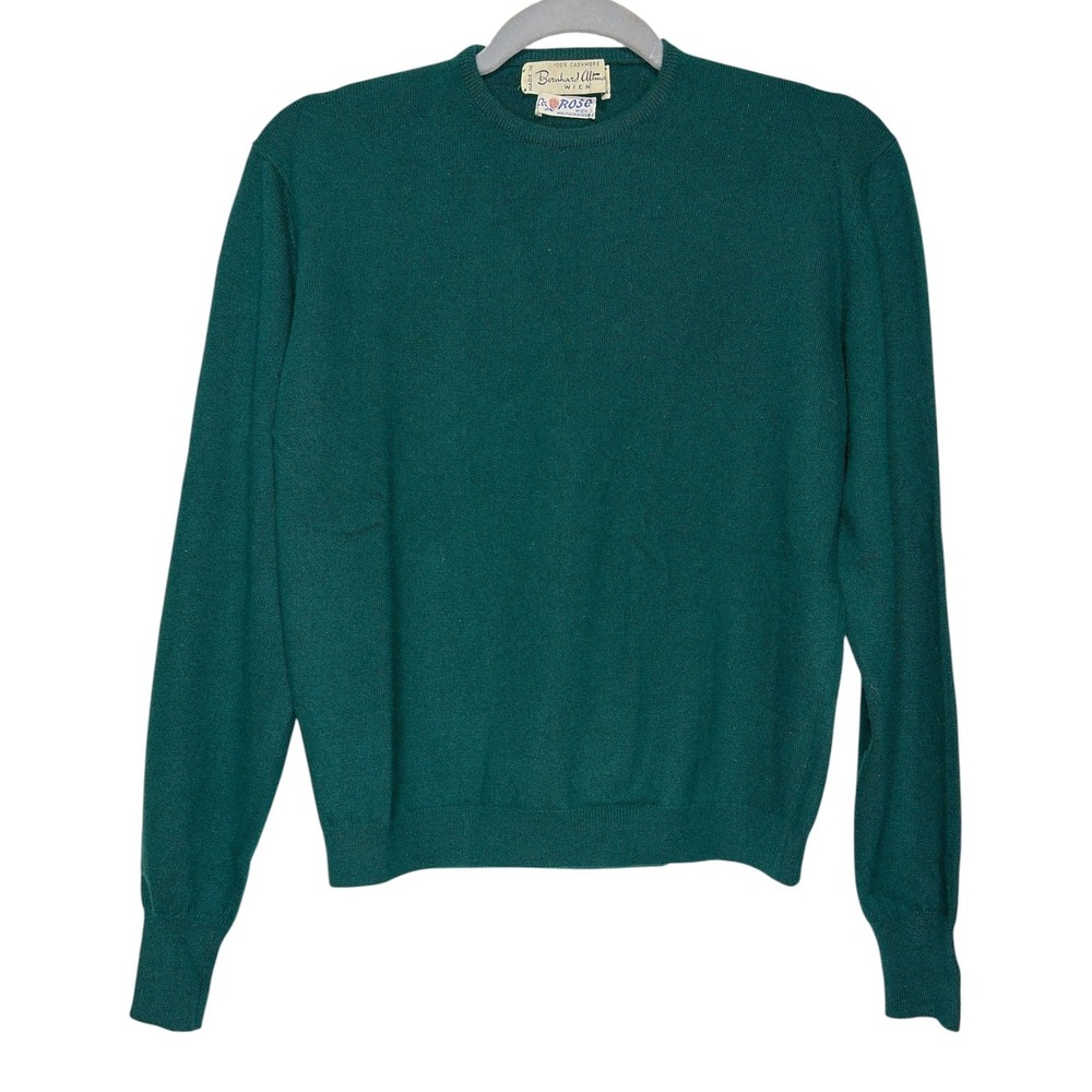 Vintage Bernhard Altmann Wien 100% Cashmere Sweater Forest Green Made in Austria